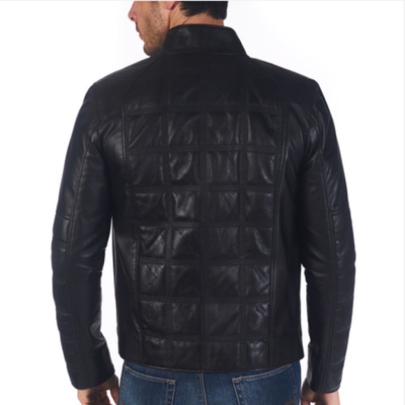 Mens Black Leather Jacket - Picture 2 of 4
